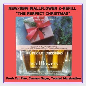 🔥"THE PERFECT CHRISTMAS"/BBW WALLFLOWER 2PK REFILL BULBS